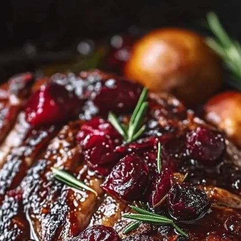 Chef zouheir on Instagram: "Cranberry Balsamic Ribeye Roast

A delicious and festive main course.

Ingredients:
2-3 pound boneless ribeye roast
1/2 cup cranberry sauce
1/4 cup balsamic vinegar
1 tablespoon brown sugar
1 teaspoon dried thyme
1/2 teaspoon garlic powder
1/4 teaspoon salt
1/4 teaspoon black pepper
Instructions:
Preheat oven: Preheat your oven to 400°F (200°C).
Make glaze: In a small bowl, whisk together cranberry sauce, balsamic vinegar, brown sugar, thyme, garlic powder, salt, and pepper.
Rub roast: Rub the glaze all over the ribeye roast.
Roast: Place the roast in a roasting pan and roast for 30-40 minutes for medium-rare, or longer for desired level of doneness.
Baste: During the last 15 minutes of cooking, baste the roast with the remaining glaze.
Rest: Let the roast rest Boneless Ribeye Roast, Caramel Apple Cupcakes, Ribeye Roast, Fried Meatballs, Dried Thyme, No Carb Recipes, Medium Rare, Food Favorites, Prime Rib