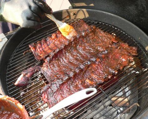 Baby Back Ribs on a Charcoal Grill - Grilling 24x7 Grilling Ribs On Charcoal Grill, Grilled Ribs Charcoal, Barbecue Dry Rub, Babyback Ribs Recipe, Weber Recipes, Grilled Baby Back Ribs, Pork Back Ribs, Best Barbecue Sauce, Weber Charcoal Grill