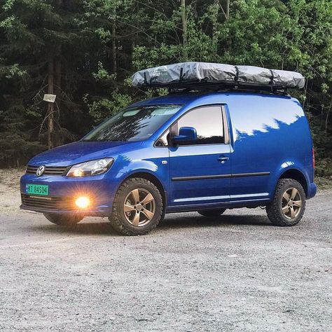 thanks for the submit @michael_chrisander of his soon to be lifted 2.0 tdi caddy 4mo,with bfg all terrains and a roof tent,these are a… Caddy Camping, Camping 4x4, Caddy Camper, Caddy Van, Tiny Camper, Door Security, Volkswagen Caddy, Van Ideas, Roof Tent