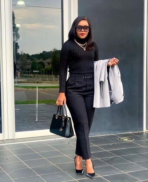 Decent Dressing For Ladies, Official Trousers Outfit For Ladies, Office Wear Women Work Outfits, Networking Outfit, Conference Outfit, Work Attire Women, Work Dresses Outfits, Cute Professional Outfits, New Look Fashion