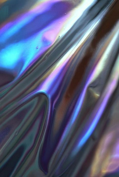 Iridescent Texture, Texture Metal, Iridescent Color, Texture Inspiration, Oil Spill, Oil Slick, Metallic Fabric, Women's Wear, Color Textures