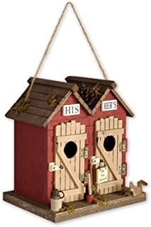 Amazon.com: unique bird houses: Patio, Lawn & Garden Outhouse Birdhouse, Unique Birdhouses, Birdhouse Ideas, Wooden Birdhouse, Homemade Bird Houses, Bird Houses Ideas Diy, Bird House Feeder, Wooden Bird Houses, Bird House Plans