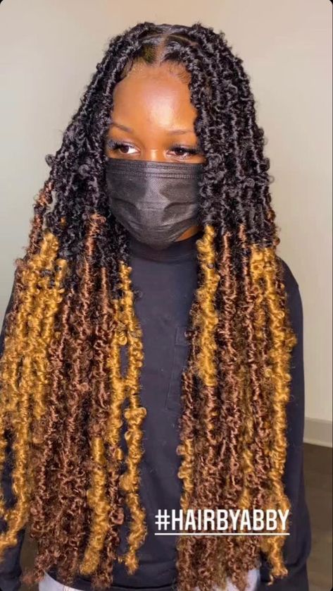 Pin by 𝓚. on Box braids | Faux locs hairstyles, Cool braid hairstyles, Big box braids hairstyles Two Tone Faux Locs, Fox Locks Braids Faux Locs, Bhaddie Hairstyle, Birthday Braids, Braids Faux Locs, Butterfly Locks, Black Kids Braids Hairstyles, Weave Hairstyles Braided, Soft Locs