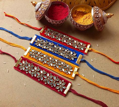 Crochet Rakhi, Kundan Rakhi, Rakhi 2023, Rakhi Diy, Hanging Door Beads, Silk Thread Earrings Designs, Navratri Jewellery, Buddhism Wallpaper, Handmade Decorative Items