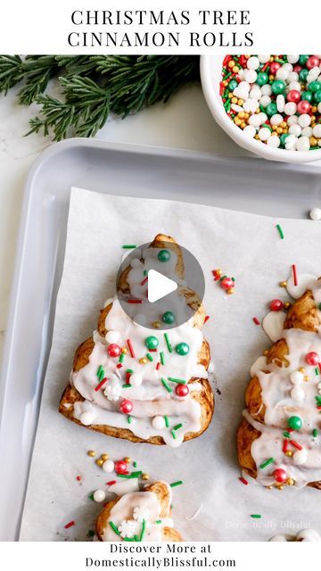 Giustina | DIYs • Recipes • Home Inspiration on Instagram: "Like + Comment “Link” to instantly get the links, tutorial, & details in your DM. 

These Christmas Tree Cinnamon Rolls are a crazy easy last-minute recipe to make for Christmas breakfast or brunch.

But I must admit, we had to make these twice since I messed up the first time because I didn’t listen to Roger’s advice.

On the upside, we *had* to make and eat these twice. So it ended up being a happy mistake.

So here is what I did wrong the first time, I didn’t squish the tree-shaped cinnamon rolls enough before baking them.

Then when they baked they expanded and didn’t hold their tree shape.

Then I over-frosted them (which is normally great, because I love cinnamon roll frosting) and put too many sprinkles on them, so they loo Cinnamon Roll Christmas Trees, Cinnamon Roll Tree, Christmas Tree Cinnamon Rolls, Christmas Tree Rolls, Cinnamon Roll Christmas Tree, Christmas Cinnamon Rolls, Christmas Diy Snacks, Cinnamon Rolls Christmas, Brunch Treats