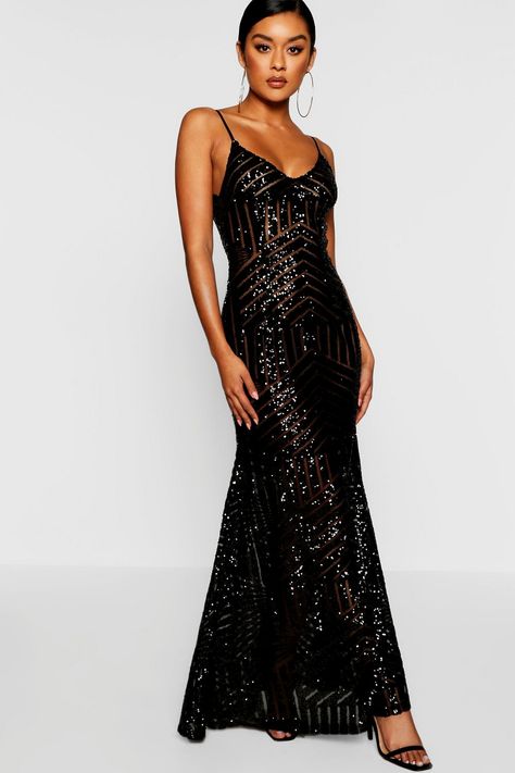 Sequin & Mesh Strappy Maxi Dress | boohoo Sequin Mesh Dress, Sequin Long Dress, Sparkly Prom Dress, 파티 드레스, Strappy Maxi Dress, Dresses Australia, Baby Shower Outfit, Vegas Baby, Sequin Maxi Dress