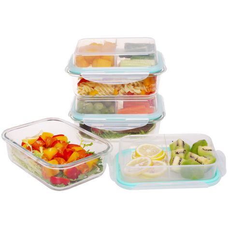 Inside Deals from Inside Edition Outdoor Picnic Food, Glass Containers With Lids, Glass Storage Containers, Food Storage Container Set, Kitchen Storage Containers, Meal Prep Containers, Lunch Containers, Picnic Food, Glass Food Storage