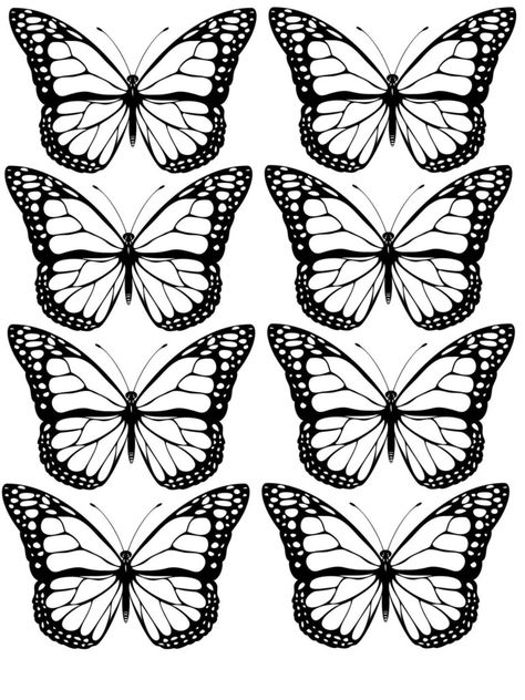 Butterfly Printable Template Prints, Butterfly Printable Template, Paper Room Decor, Butterfly Room Decor, Stitch Coloring Pages, Drawing Room Decor, Butterfly Room, Easy Diy Room Decor, Butterfly Template