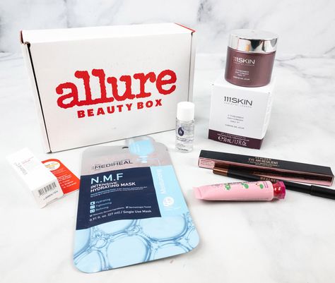 The Allure Beauty Box for August 2021 includes a day cream from 111SKIN, a sheet mask from MediHeal, and more! Read our review + score a coupon! Allure Beauty Box August 2021 Review & Coupon → https://hellosubscription.com/2021/08/allure-beauty-box-august-2021-review-coupon/ #Allure, #AllureBeautyBox #subscriptionbox Allure Beauty Box, Mini Magazine, Allure Magazine, Allure Beauty, Cleansing Routine, Beauty Box Subscriptions, Monthly Subscription Boxes, Hydrating Mask, Improve Skin Elasticity