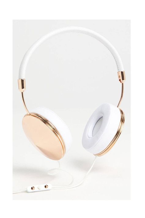 Frends Taylor Headphones - Fashionable Womens Laptop Bags - Elle Rose Gold Headphones, Gold Headphones, Cute Headphones, White Headphones, Metallic Look, Tech Accessories, Sake, Headphones, Jewelry Accessories