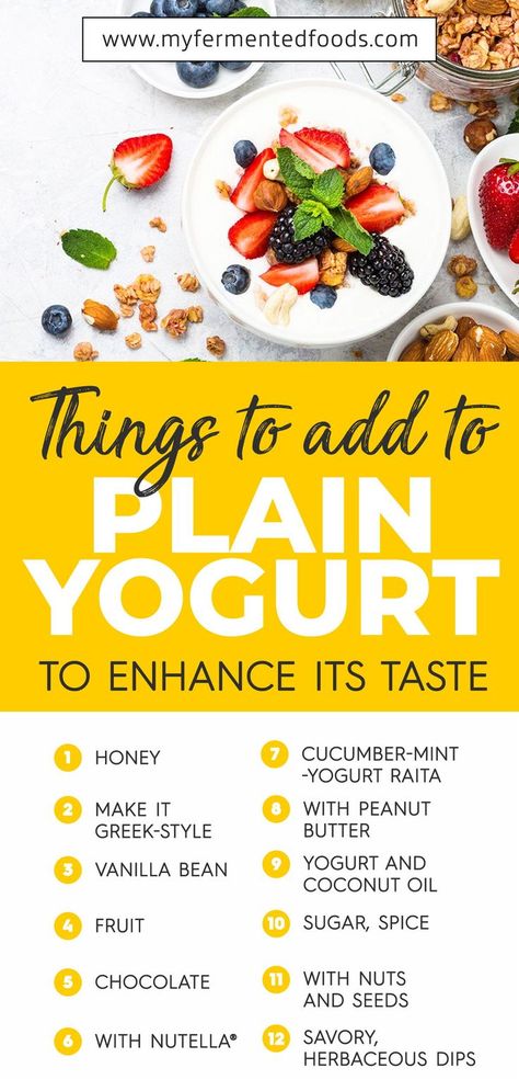 Fermented Dairy, Make Greek Yogurt, Make Smoothies, Mint Yogurt, Coconut Shavings, Workout Smoothies, Yogurt Flavors, Probiotic Foods, Homemade Yogurt