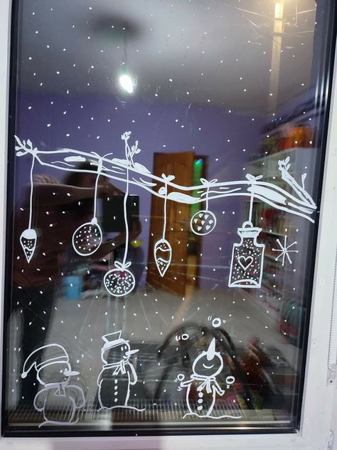 Christmas Chalkboard Art, Christmas Window Painting, Decor Christmas Home, Window Drawing, Christmas Window Display, Winter Window, Christmas Chalkboard, Christmas Window Decorations, Noel Diy