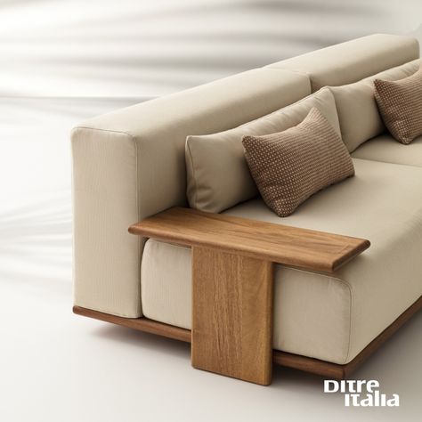 Meet Tao, your new favorite outdoor sofa! With a stunning Iroko wood base and plush fabric upholstery, it’s designed for comfort and adaptability. ( Ditre Italia, Outdoor Living, Modular Sofa, Stylish Furniture, Patio Goals ) Wood Sofa Design, Patio Goals, Modular Living Room Furniture, Sofa Wooden, Sofa Couch Design, Ditre Italia, Iroko Wood, Sofa Wood Frame, Sofa Modular