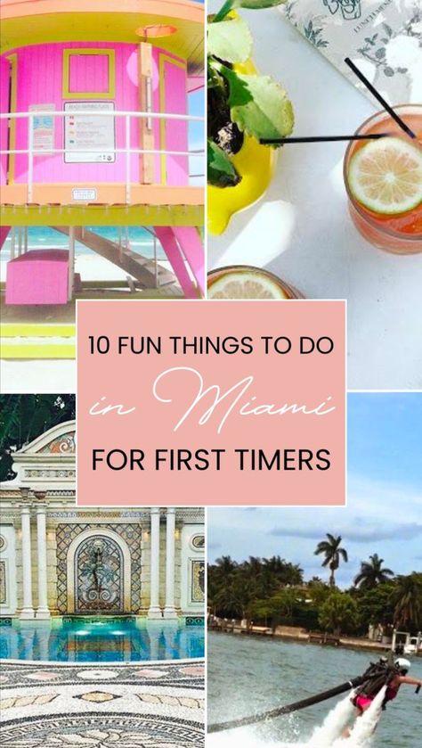 Explore 10 of the best things to do in Miami Florida for first timers or experiences Floridians! From where to eat to activities to try, you are sure to find excitement in planning your trip to Miami with this guide. As someone who has visited Miami several times, these are definitely things to add to the bucket list. Miami Bucket List, Miami Mansion, Weekend In Miami, Miami Travel Guide, Trip To Miami, Things To Do In Miami, South Beach Florida, Miami Vacation, Miami Travel