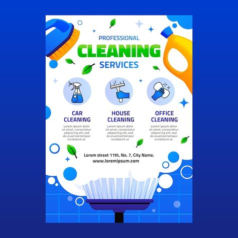 Service Poster, Poster Template Design, Cleaning Day, Professional Cleaning Services, Clean Office, Auto Service, Poster Template, Cleaning Service, Banners