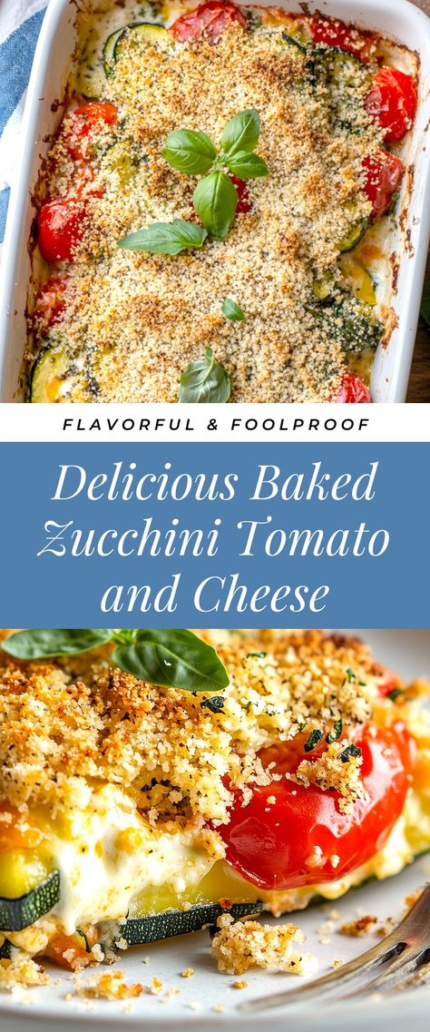 Image for Delicious Baked Zucchini Tomato and Cheese Baked Zucchini Slices, Zucchini Tomato Bake, Tomato Zucchini Bake, Zucchini Tomato Casserole, Zucchini Recipes Baked, Zucchini Tomato, Baked Zucchini, Bake Zucchini, Baked Tomatoes