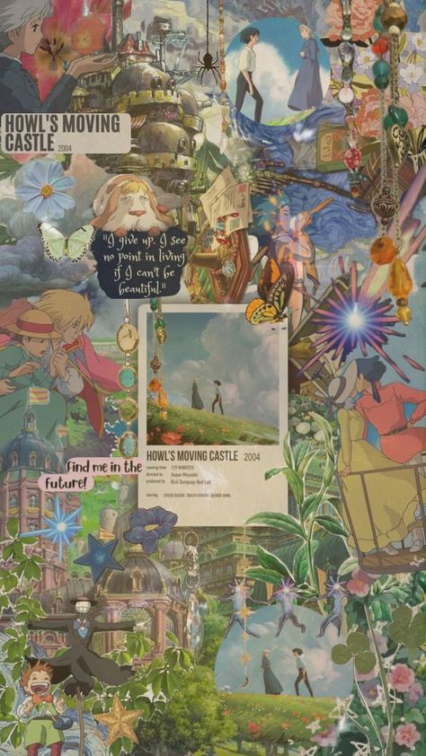 Check out abbyviolettt's Shuffles for @LunaCr3ativa ‘s comp- howl’s moving castle ✨#howlsmovingcastle #studioghibli #comp #nature #vibes #wallpaper #quotes #aesthetic #dream #flowers #summer Howl's Moving Castle Aesthetic, Howls Moving Castle Wallpaper, Howls Moving Castle Art, 하울의 움직이는 성, Studio Ghibli Fanart, Aesthetic Dream, Studio Ghibli Background, Studio Ghibli Characters, Nature Vibes