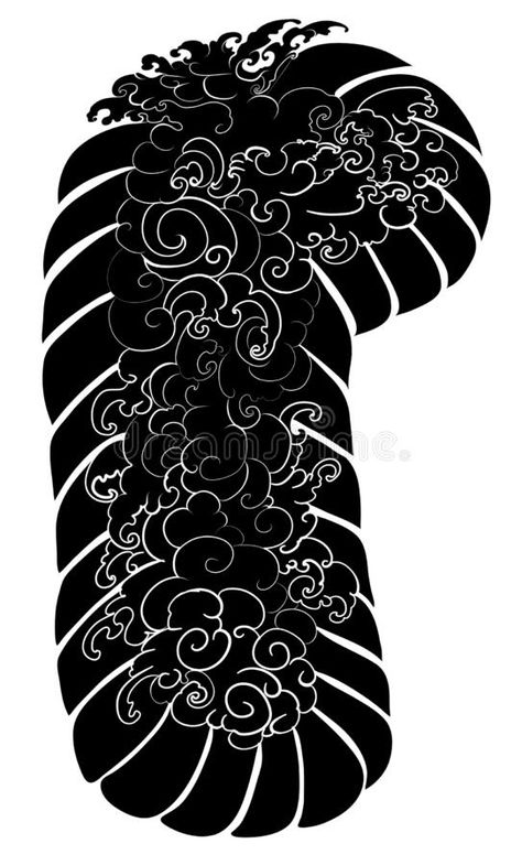 Black Cloud Tattoo, Japanese Cloud Tattoo, Cloud Tattoo Sleeve, Tato Maori, Tattoo Japan, Tattoo Japanese Style, Tattoo Coloring Book, Samurai Tattoo Design, Realistic Tattoo Sleeve