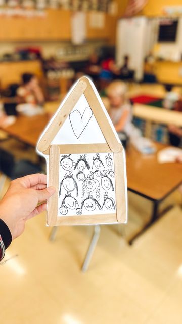 Activities About Families For Kindergarten, Popsicle Stick Family Craft, Kindergarten Class Projects, Family Theme Kindergarten Activities, Family Activities Kindergarten Classroom, Our Class Is A Family Display, Our Class Is A Family Art Project, Our Class Is A Family Free Printable, Class Is A Family