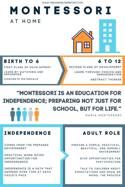 How To Start Montessori At Home, Home School Montessori, Starting A Montessori School, Montessori Home School, Starting Montessori At Home, What Is Montessori Method, At Home Montessori Classroom, Montessori At Home Preschool, Montessori Infographic