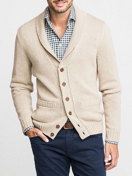 Biege cardigan Mens Work Outfits, Polished Casual, Beige Outfit, Cardigan Style, Lao Tzu, Family Photo Outfits, Mens Fashion Casual Outfits, Mens Cardigan, Dresses Pants