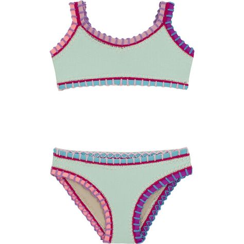 Sporty Rainbow Embroidered Bikini - PQ Swim Swim | Maisonette Preppy Bathing Suit, Swimsuits 2024, Preppy Swimsuit, Bright Swimwear, Mom Swimsuit, Cute Sporty Outfits, Preppy Kids, Preppy Summer Outfits, Trendy Swimsuits