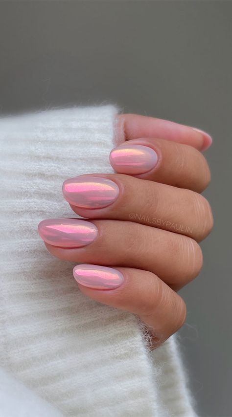 Blush Chrome Nails, Nail Designs Simple Classy, Spring Nail Designs Simple, Chrome Short Nails, Euphoria Nails, Pink French Nails, Spring Nail Designs, Cute Spring Nails, Blush Nails