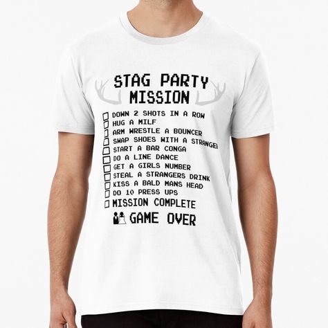 Bachelor Party Checklist, Gamer Style, Party Checklist, Drinking Game, Stag Do, Drinking Buddies, Stag Party, Gaming Shirt, Line Dancing