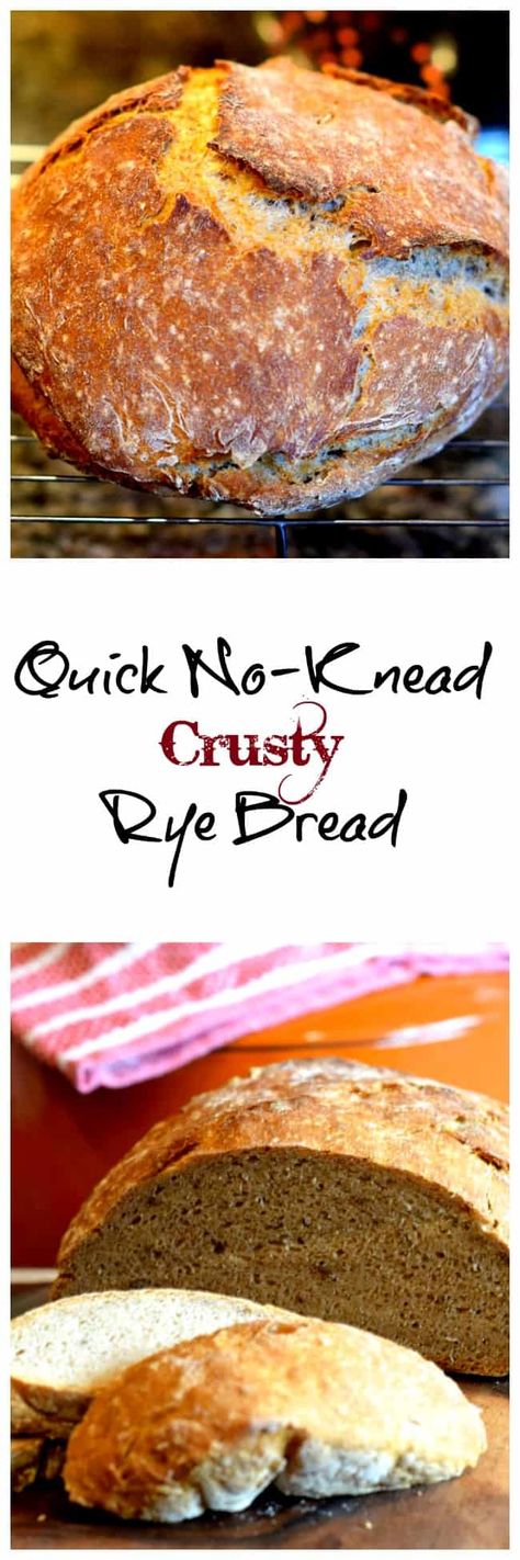 No Knead Rye Bread Dutch Ovens, Crusty Rye Bread Recipe, Rye Bread Recipe, Rye Bread Recipes, Bread Healthy, Dutch Oven Bread, Yeast Breads, Artisan Bread Recipes, Cooking Bread