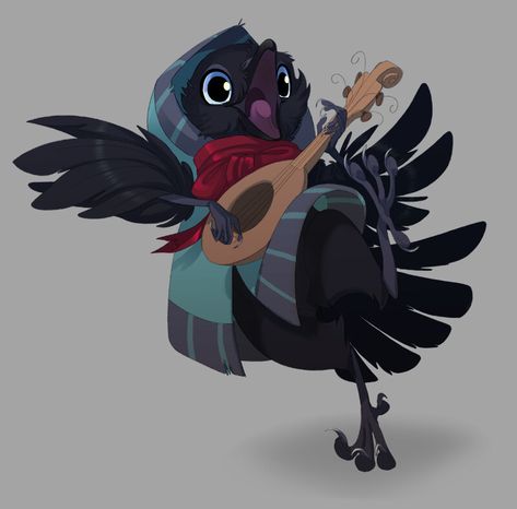 Kenku Bard, Painted Bees, Crow Art, Kraken, Dnd Characters, Crows, Creature Design, Ravens, Fantasy Character Design