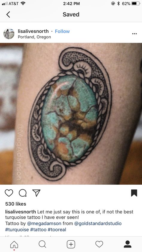 Turquoise Tattoo Stone, Turquoise Stone Tattoo, Turquoise Tattoo For Women, Western Tattoos For Women Sleeve, Turquoise Tattoo, Braclet Tattoo, Underbreast Tattoo, 23 Tattoo, Cowboy Tattoo