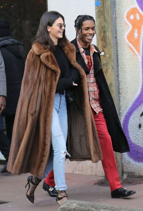 Asap Rocky Fashion, Pretty Flacko, A$ap Rocky, Jenner Sisters, Fur Cape, Asap Rocky, Jenner Style, Kendall Jenner Style, Black Culture