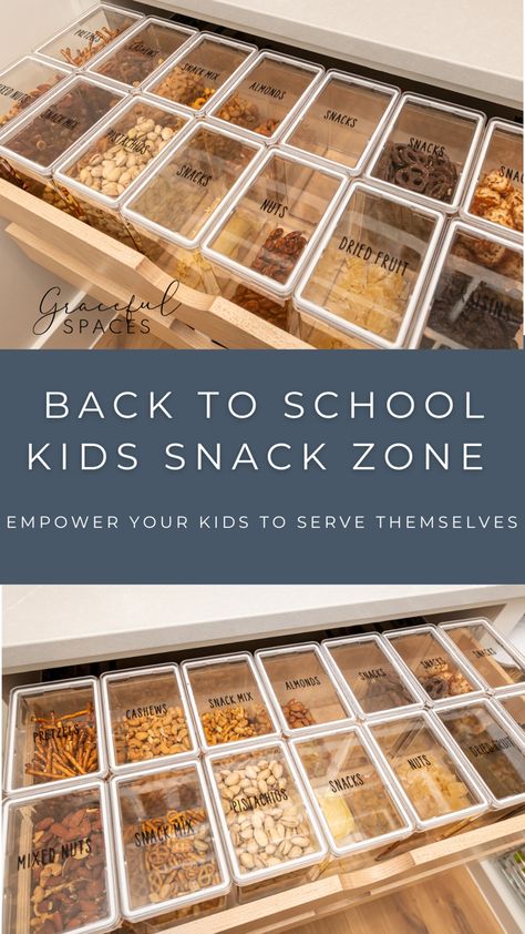 Bulk Snack Storage Ideas, Nut Storage Ideas, Nut Organization, Countertop Snack Storage Ideas, Pantry Snack Organization, Snack Pantry Organization, Snack Drawer Organization, Snack Storage Ideas, Snack Organization Ideas