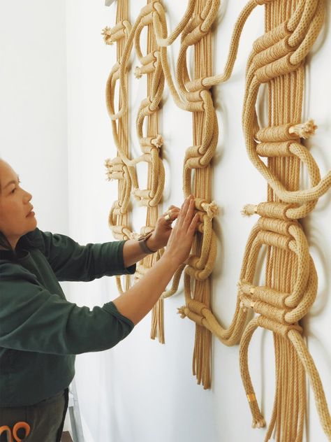 Artist Windy Chien of The Year of Knots Opens Up About Switching Careers Windy Chien, Switching Careers, Decision To Leave, Weaving Loom Diy, Supportive Friends, Textile Fiber Art, Handmade Wall Art, Exclusive Home, Home Tours