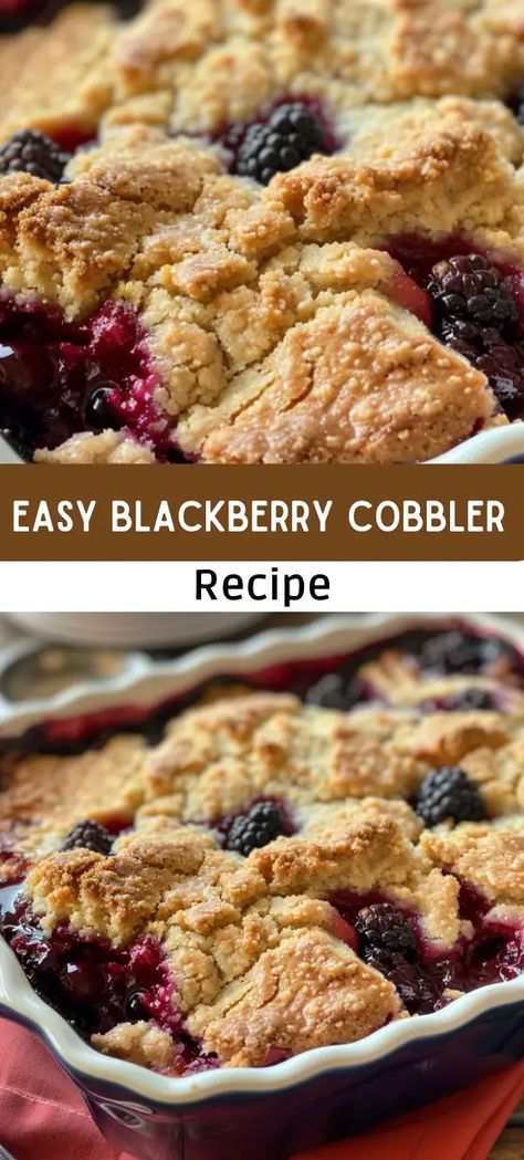 Easy Blackberry Cobbler Recipe | Quick & Delicious Gluten Free Berry Cobbler, Gluten Free Cobbler Recipe, Blackberry Crisp Recipe, Gluten Free Blackberry Cobbler, Gluten Free Cobbler, Easy Blackberry Cobbler, Blackberry Crisp, Blackberry Dessert, Blackberry Cobbler Recipe