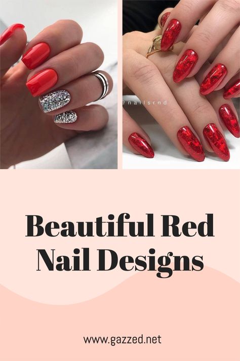 red nails with silver and glitter Red Skittle Nails, Red Nails With Silver Tips, Red Dipped Nails Ideas, Red Silver Nail Designs, Red Dip Nail Ideas, Silver And Red Nail Designs, Red And Silver Glitter Nails, Red Nails With Silver Glitter, Red Sparkle Nails Acrylic