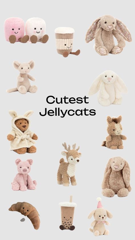 cute pink and beige jellycats #jellycat #pink #inspo #ideas Pink Jellycat Bunny, Jellycats Cute, Preppy Jellycat, Jellycats Collection, Pink Jellycat, Jellycat Collection, Jellycat Aesthetic, Chloe Core, 2025 Wishlist