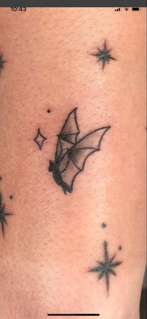 Gothic Tiny Tattoo, Mini Bat Tattoo Ideas, Bat Tattoo On Ribs, Bat Tattoo Aesthetic, Micro Bat Tattoo, Dainty Emo Tattoos, Small Bat Tattoo Design, Alternative Tattoos Women, Bat Tattoo Collar Bone