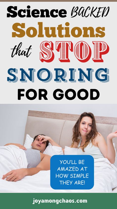 How to stop snoring for good