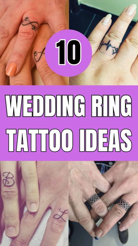 Tattoos are a beautiful way to celebrate love, and for couples, wedding ring tattoos are becoming an increasingly popular choice to symbolize their bond. These tattoos offer a permanent and meaningful way to express your commitment to each other, often replacing or complementing traditional wedding bands. If you’re looking for a unique way to commemorate your love, here are 11 trendy wedding ring tattoo ideas for couples that will inspire you. Wedding Band Tattoo Couples, Tattoo Wedding Bands, Wedding Ring Tattoo Ideas, Wedding Date Tattoos, Ring Tattoo Ideas, Wedding Ring Tattoos, Tattoo Couples, Tattoo Ideas For Couples, Wedding Band Tattoo