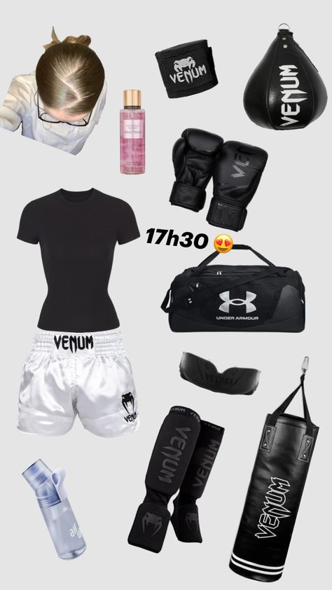 Boxing Outfit For Women, 4s Outfit, Boxer Aesthetic, Boxing Clothes, Casual Sporty Outfits, Boxe Thai, Trening Sztuk Walki, Female Boxers, Boxing Girl