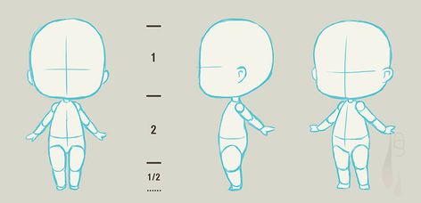 A tutorial on how to create a chibi character. Chibi Side Profile, Draw Chibi, Character Turnaround, Chibi Body, Chibi Sketch, 캐릭터 드로잉, Chibi Characters, Chibi Drawings, Character Design Animation