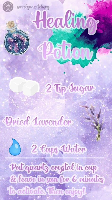 How To Make A Healing Potion, Potion Making Witchcraft, Health Potion Recipe, Potions Recipes Witchcraft Easy, Potion Recipes Witchcraft, Fairy Potion Recipes, Healing Potion Recipe, Potions Recipes Witchcraft, Wiccan Potions