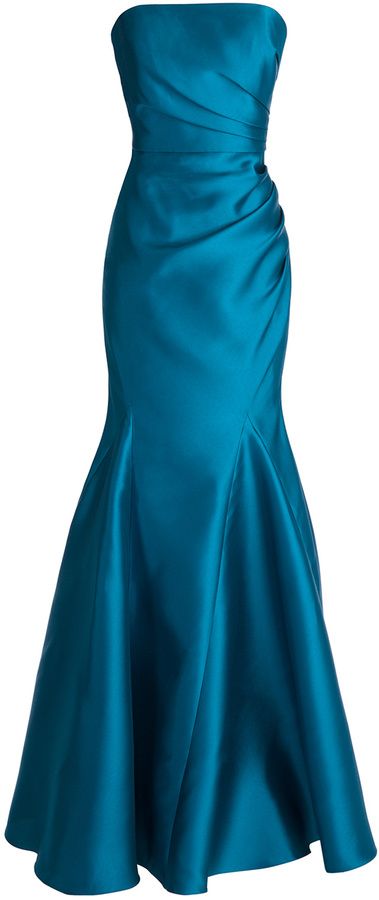 Badgley Mischka Peacock Gown Peacock Gown, Peacock Blue Dress, Long Strapless Dress, Blue Evening Dress, Strapless Evening Gowns, Blue Evening Gowns, Badgley Mischka Dress, Blue Strapless Dress, Strapless Evening Dress