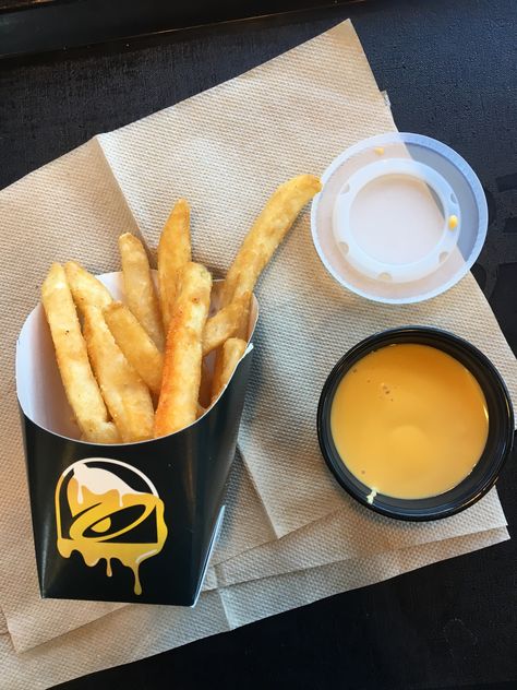 Nacho Fries at Taco Bell (January 26, 2018). Nacho Fries Taco Bell, Taco Bell Fries, Taco Bell Nacho Fries, Taco Bell Aesthetic, Nacho Fries, Fried Tacos, Taco Bell, Yummy Comfort Food, Food Snapchat