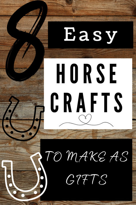 DIY horse crafts for all ages. Horse crafts that are easy to make. DIY gifts for birthdays or Valentines Day for equestrians. Are you looking for personalized DIY gifts for horse lovers? Do you want to make a DIY gift or craft that is unique and customized for the special horse person in your life? Here are 8 fun projects. Click to see them all! Diy Horse Room Decor, Horse Projects For School, Horse Show Crafts, 4h Horse Projects, Diy Gifts For Horse Lovers, Cricut Horse Projects, Horse Themed Crafts, Diy Horse Gifts, Diy Horse Decor