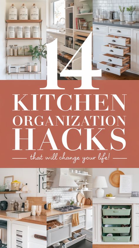 14 Kitchen Organization Hacks That Will Change Your Life! Kitchen Cabinet Hacks Organization Ideas, Organization Ideas For The Home Kitchen, Kitchen Lazy Susan Organization, Kitchen Organizing Hacks, Kitchen Lazy Susan, Diy Kitchen Organization, Lazy Susan Organization, Pantry Space, Kitchen Organization Hacks