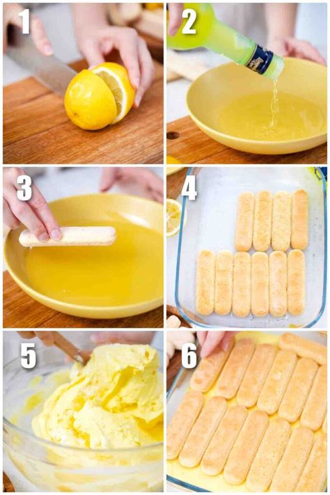 Most VIRAL Limoncello Tiramisu Recipe - Sweet and Savory Meals Limoncello Baking Recipes, Limoncello Desserts Italian, Lemoncello Tiramisu Recipe, Lemoncello Tiramisu Trifle, Lemoncello Tiramisu Limoncello, Making Limoncello, Lady Finger Cookies, Lemon Syrup, Lemon Filling