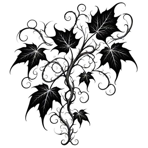 Thorny Vine Tattoo, Flower Ornamental Tattoo, Venus Tattoos, Gothic Flower Tattoo, Madonna Tattoo, Feyre Tattoo, Faerie Tattoo, Spooky Flowers, Black Flowers Tattoo