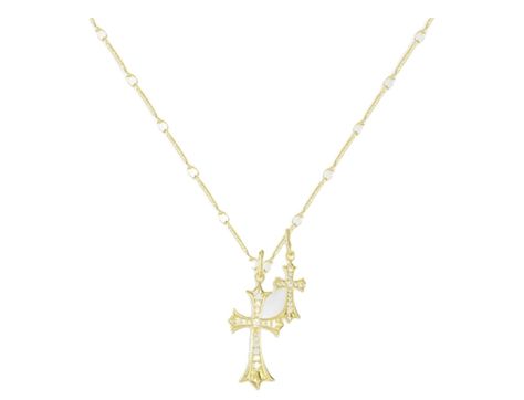 Evry jewels double cross me necklace Evry Jewels